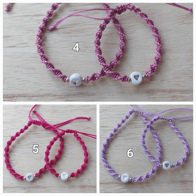 Bracelets maman/enfant "Torsade" - Duo bracelets maman enfant 