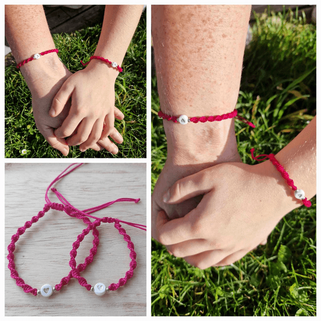 Bracelets maman/enfant "Torsade" - Duo bracelets maman enfant 