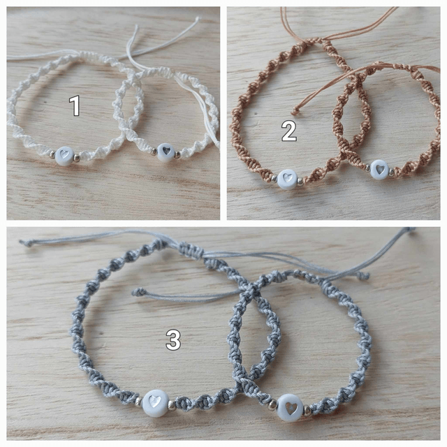 Bracelets maman/enfant "Torsade" - Duo bracelets maman enfant 