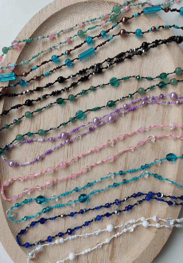 Bijou 2 en 1 : Bracelets 3 tours ou Collier - Taille ajustable