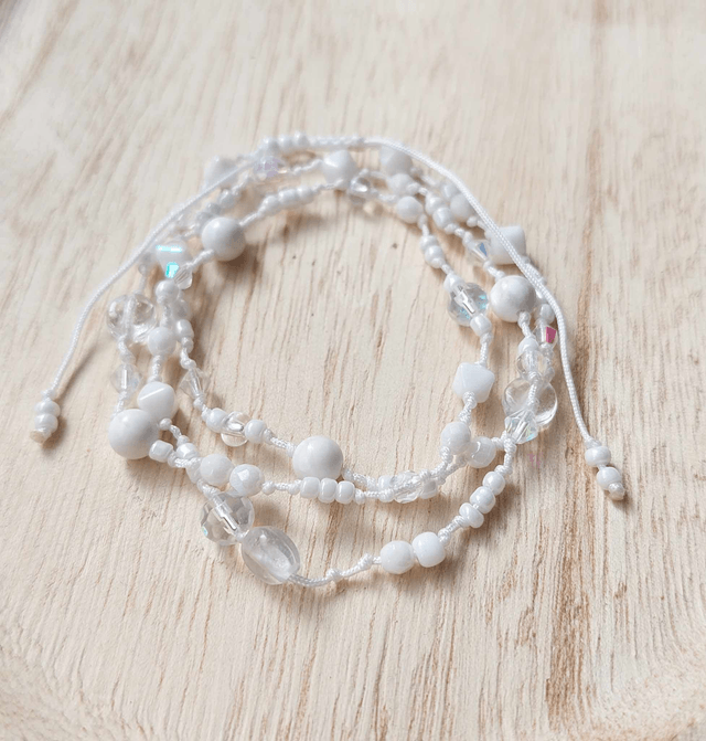 Bijou 2 en 1 : Bracelets 3 tours ou Collier - Taille ajustable