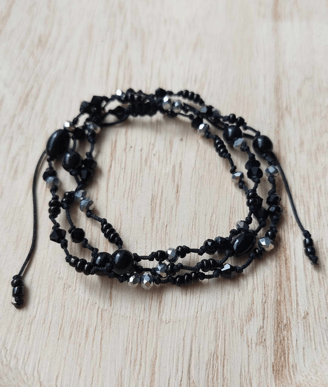 Bijou 2 en 1 : Bracelets 3 tours ou Collier - Taille ajustable