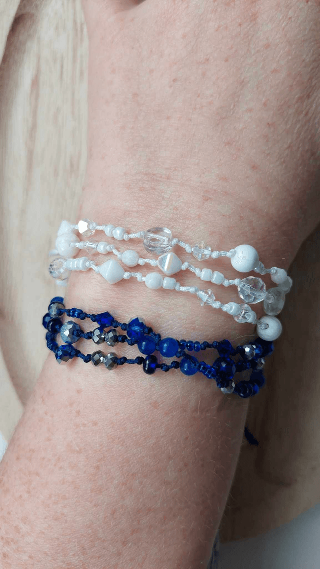 Bijou 2 en 1 : Bracelets 3 tours ou Collier - Taille ajustable