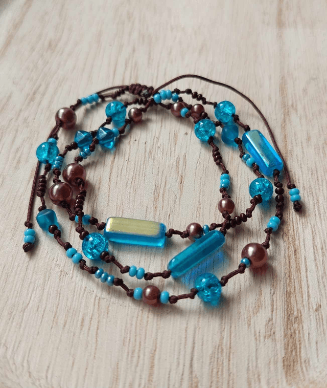 Bijou 2 en 1 : Bracelets 3 tours ou Collier - Taille ajustable