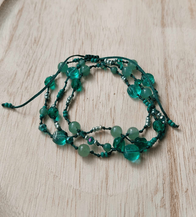 Bijou 2 en 1 : Bracelets 3 tours ou Collier - Taille ajustable